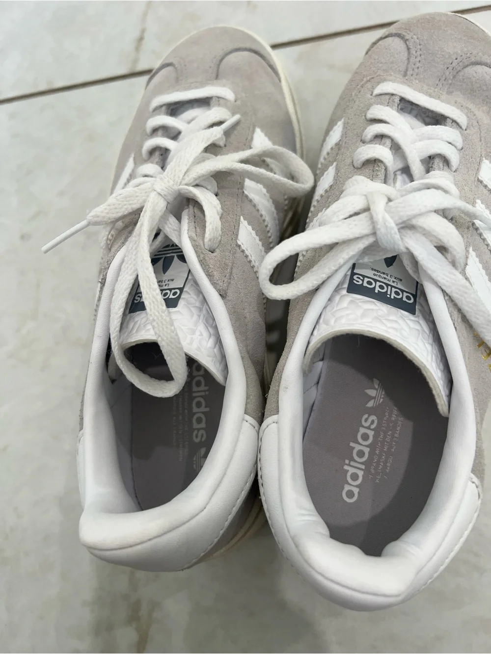 Adidas Grey Two / Cloud White / Core White Gazelle Bold Sneakers Size 6 US $120